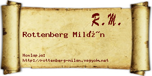 Rottenberg Milán névjegykártya