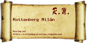 Rottenberg Milán névjegykártya